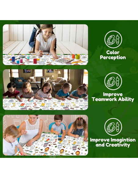 Póster para Colorear Gigante XEFINAL Mundo Animal 119x178 cm