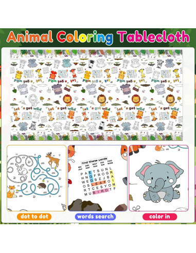 Póster para Colorear Gigante XEFINAL Mundo Animal 119x178 cm