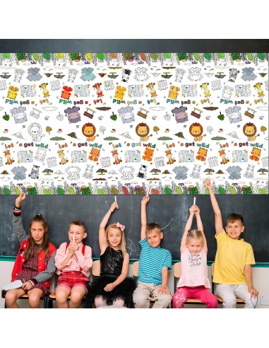 Póster para Colorear Gigante XEFINAL Mundo Animal 119x178 cm