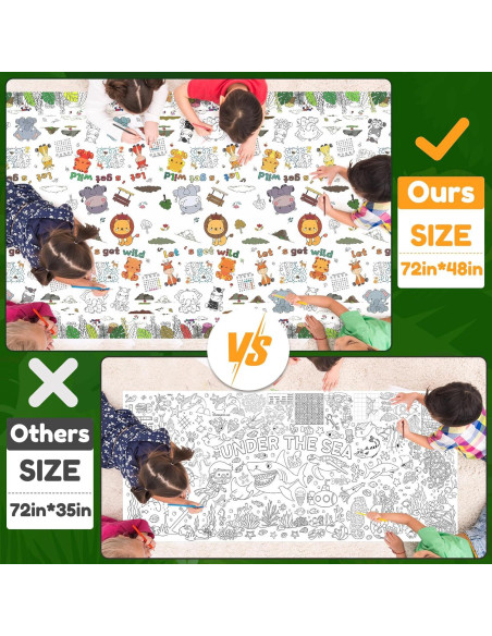 Póster para Colorear Gigante XEFINAL Mundo Animal 119x178 cm