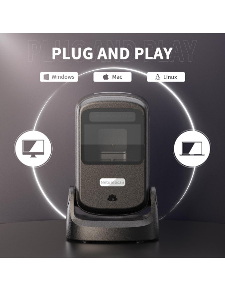 Escáner de Código de Barras Automático NetumScan NS-40 USB 1D/2D Escáner de Código de Barras Automático NetumScan NS-40 USB 1D/2D