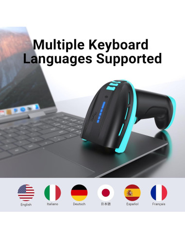 Escáner de Código de Barras Tera D6100 4400mAh Bluetooth USB