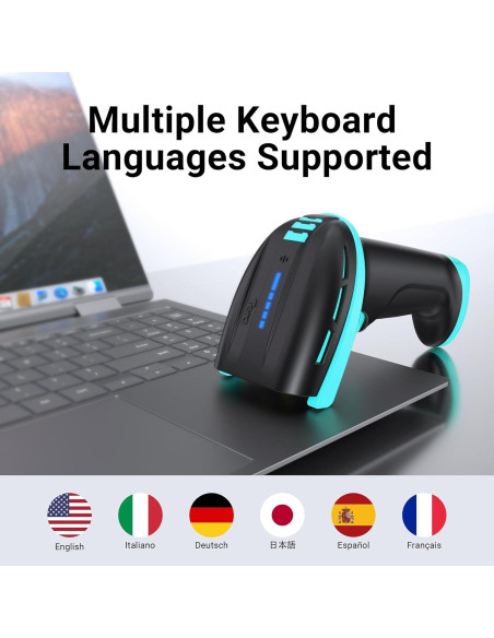 Escáner de Código de Barras Tera D6100 4400mAh Bluetooth USB