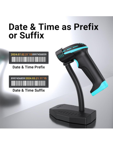 Escáner de Código de Barras Tera D6100 4400mAh Bluetooth USB