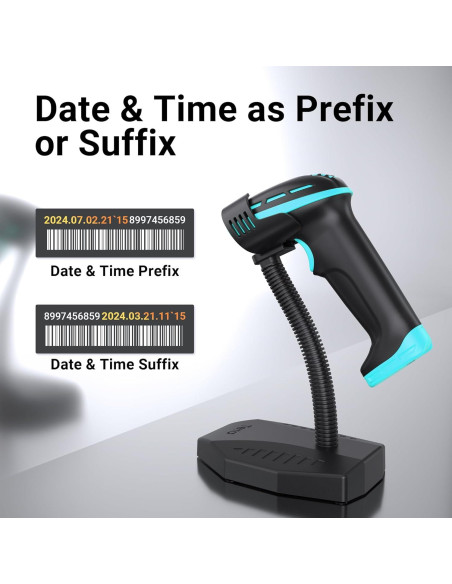 Escáner de Código de Barras Tera D6100 4400mAh Bluetooth USB