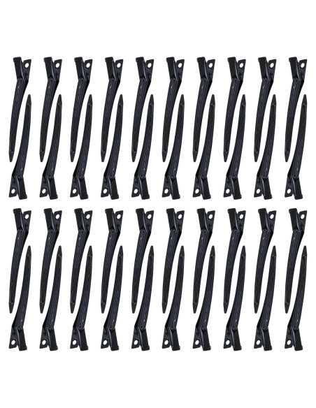 40 Clips de Estilo para el Cabello Dizila 9cm Metal Negro