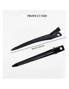 40 Clips de Estilo para el Cabello Dizila 9cm Metal Negro 2