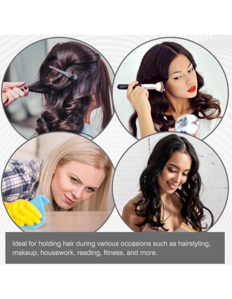 40 Clips de Estilo para el Cabello Dizila 9cm Metal Negro