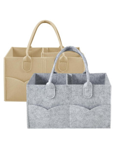 Organizador de Pañales PandaEar 2 Pack Portátil Gris/Marrón