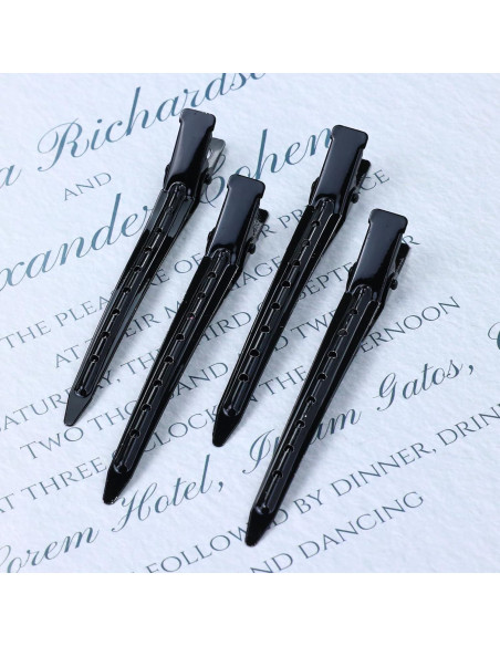 40 Clips de Estilo para el Cabello Dizila 9cm Metal Negro