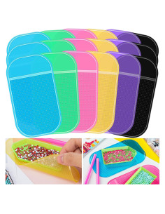 18 Almohadillas Antideslizantes CLESDF para Pintura de Diamante