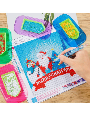 18 Almohadillas Antideslizantes CLESDF para Pintura de Diamante