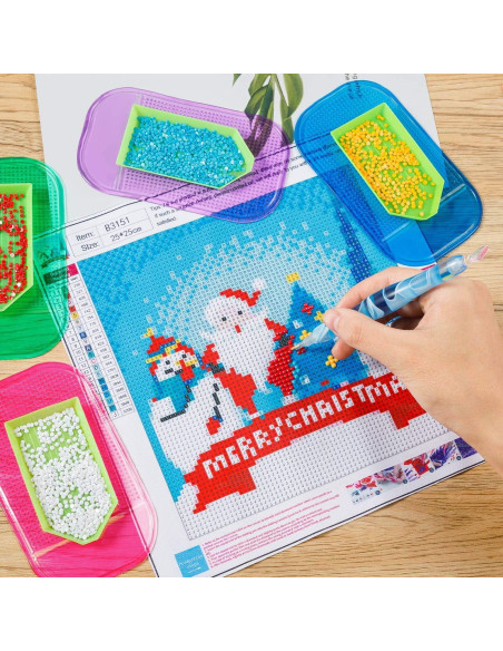 18 Almohadillas Antideslizantes CLESDF para Pintura de Diamante