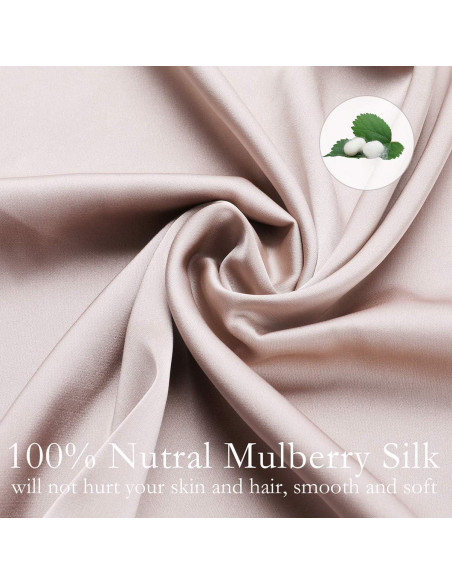 Funda de Almohada de Seda JOGJUE Estándar 100% Seda Morera