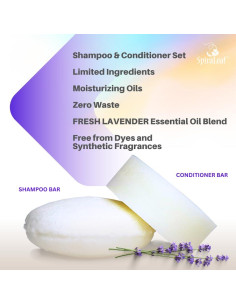 Barra de Champú y Acondicionador SpiraLeaf Lavanda 82g 2