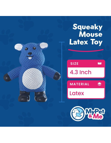 Juguete para Perros Mi Mascota y Yo Ratón Azul 10.9 cm