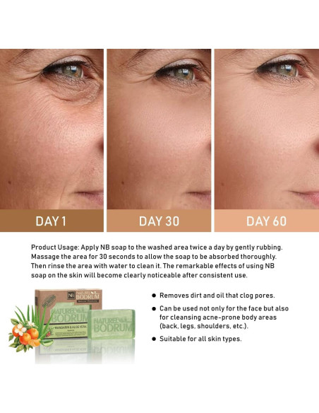 Barra de Jabón Orgánico Mandarina y Aloe Vera 100g - Natural Bodrum