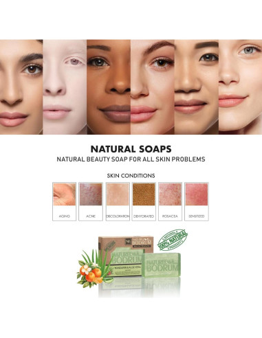 Barra de Jabón Orgánico Mandarina y Aloe Vera 100g - Natural Bodrum