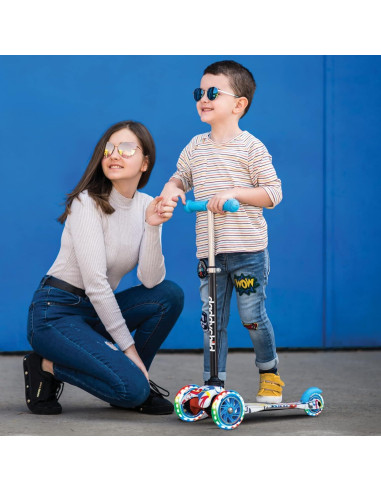 Scooter de 3 Ruedas DADDYCHILD Rosa Ajustable 3-8 Años