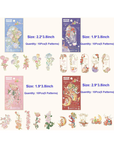 40 Marcadores Holográficos Lora Rossie Transparentes PVC