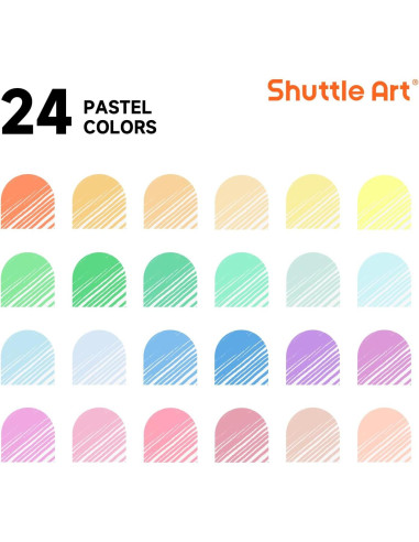 Bolígrafos de Gel Pastel Shuttle Art 24 Colores para Papel Negro