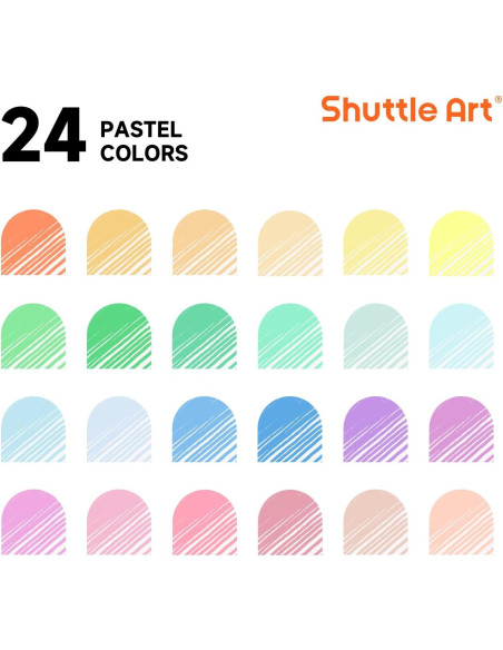 Bolígrafos de Gel Pastel Shuttle Art 24 Colores para Papel Negro