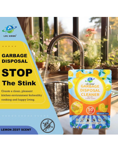 Ambientador para triturador de basura LIFE KIRINN 50 gotas limón 2