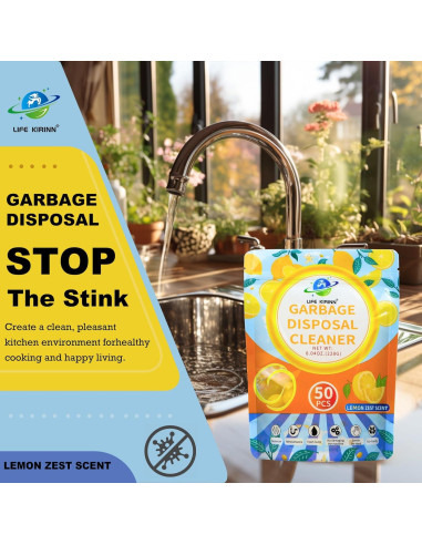 Ambientador para triturador de basura LIFE KIRINN 50 gotas limón