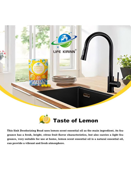 Ambientador para triturador de basura LIFE KIRINN 50 gotas limón