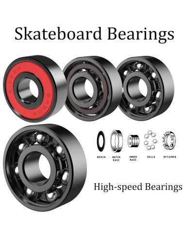 Juego de Skateboard AXDT Ejes y Ruedas 52mm y 60mm