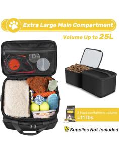 Bolsa de Viaje para Perros Abrimelodi con 2 Contenedores y Cuencos 2