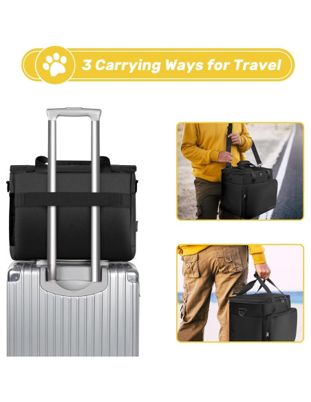 Bolsa de Viaje para Perros Abrimelodi con 2 Contenedores y Cuencos