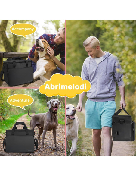 Bolsa de Viaje para Perros Abrimelodi con 2 Contenedores y Cuencos