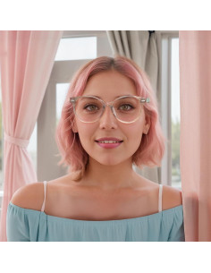 Gafas ANRRI Rosa Azul Retro Redondas Anti Luz Azul 2