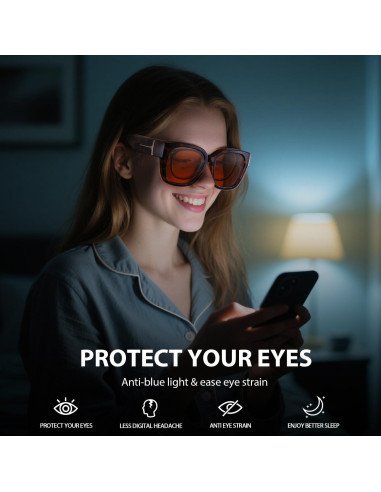 Gafas Anti Luz Azul VIEWBETTER VB7511 Ámbar Grande Unisex