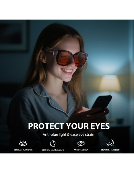 Gafas Anti Luz Azul VIEWBETTER VB7511 Ámbar Grande Unisex