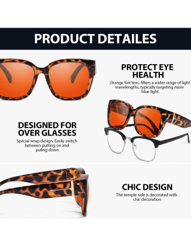 Gafas Anti Luz Azul VIEWBETTER VB7511 Ámbar Grande Unisex