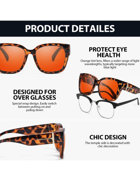 Gafas Anti Luz Azul VIEWBETTER VB7511 Ámbar Grande Unisex