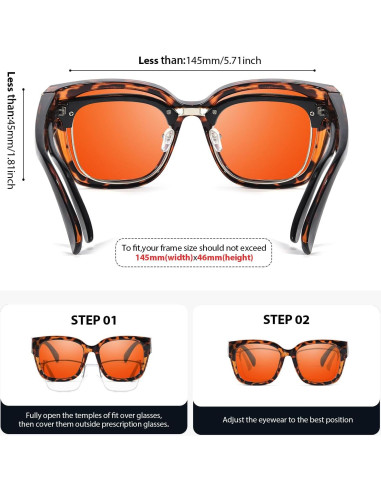 Gafas Anti Luz Azul VIEWBETTER VB7511 Ámbar Grande Unisex