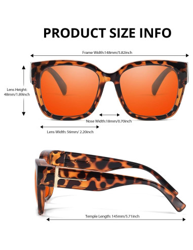 Gafas Anti Luz Azul VIEWBETTER VB7511 Ámbar Grande Unisex