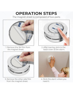 Ecoey Set de 4 Herramientas de Instalación Detector de Humo 2