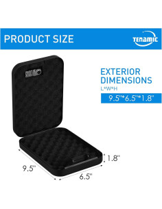 Caja Fuerte Portátil Tenamic para Pistolas de Acero 1.31kg 2