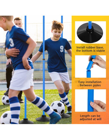 Postes de Agilidad Sonwyoung 8 Pcs PVC con Base de Goma