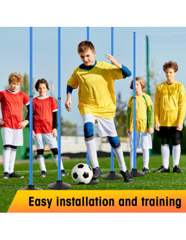 Postes de Agilidad Sonwyoung 8 Pcs PVC con Base de Goma