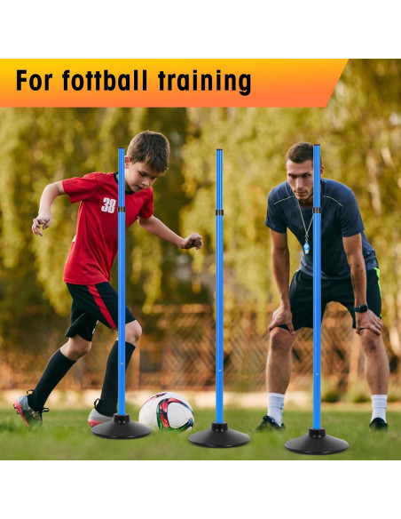 Postes de Agilidad Sonwyoung 8 Pcs PVC con Base de Goma