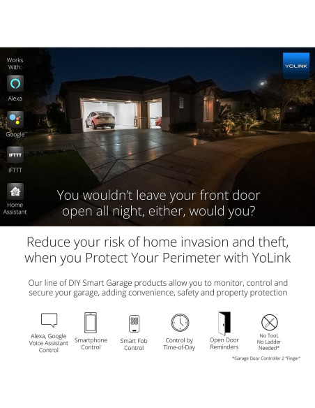 Sensor de Puerta de Garaje Inteligente YoLink con Hub