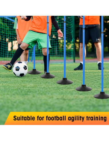 Postes de Agilidad Sonwyoung 8 Pcs PVC con Base de Goma