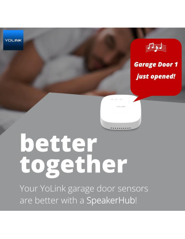 Sensor de Puerta de Garaje Inteligente YoLink con Hub
