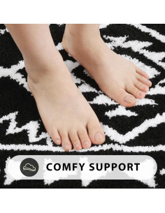 Alfombra de Baño Boho Negra Uphome 46x119 cm Antideslizante 2