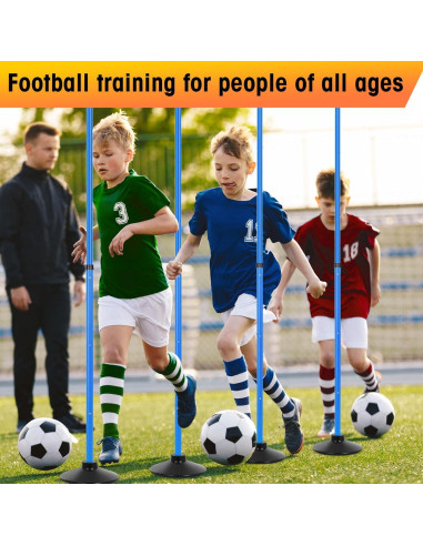 Postes de Agilidad Sonwyoung 8 Pcs PVC con Base de Goma